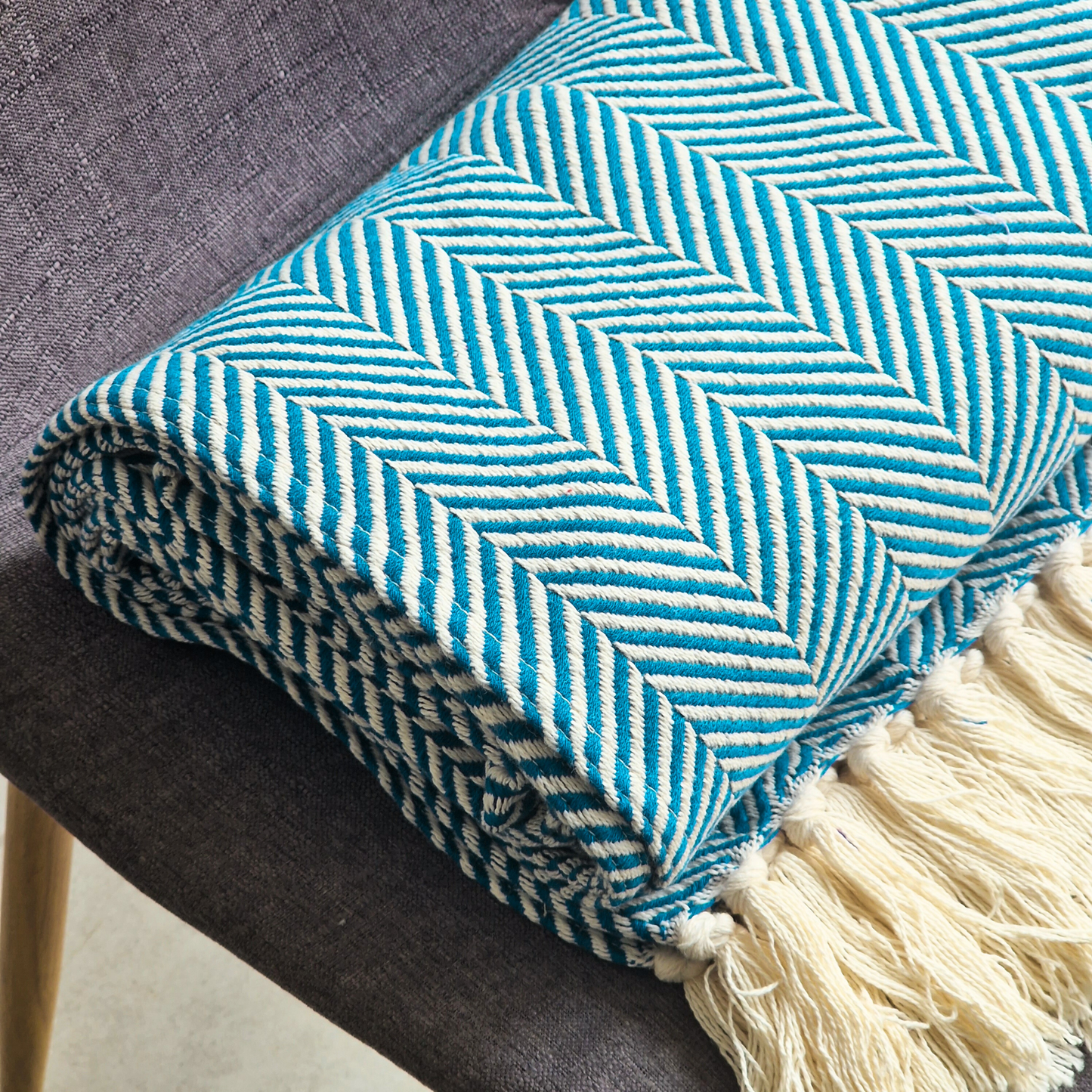 Manta Algodão Turquesa