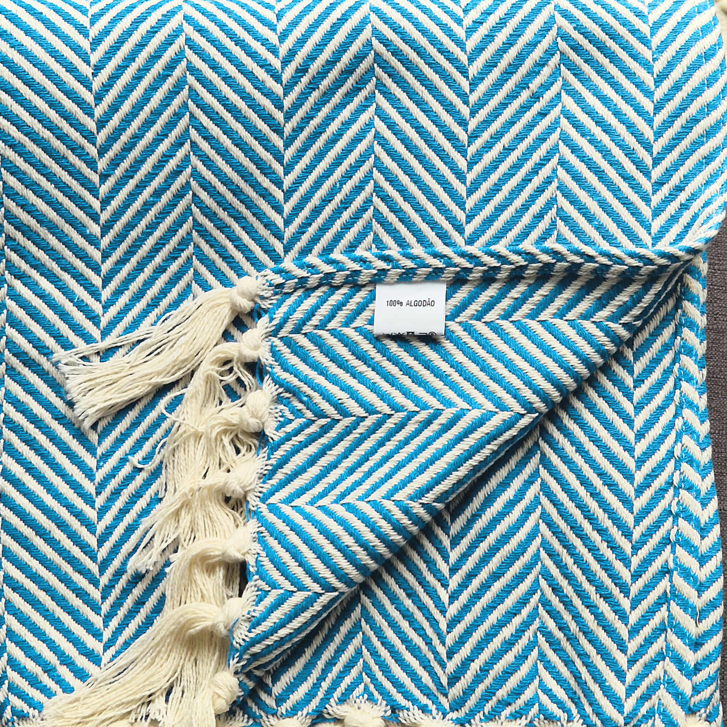 Manta Algodão Turquesa