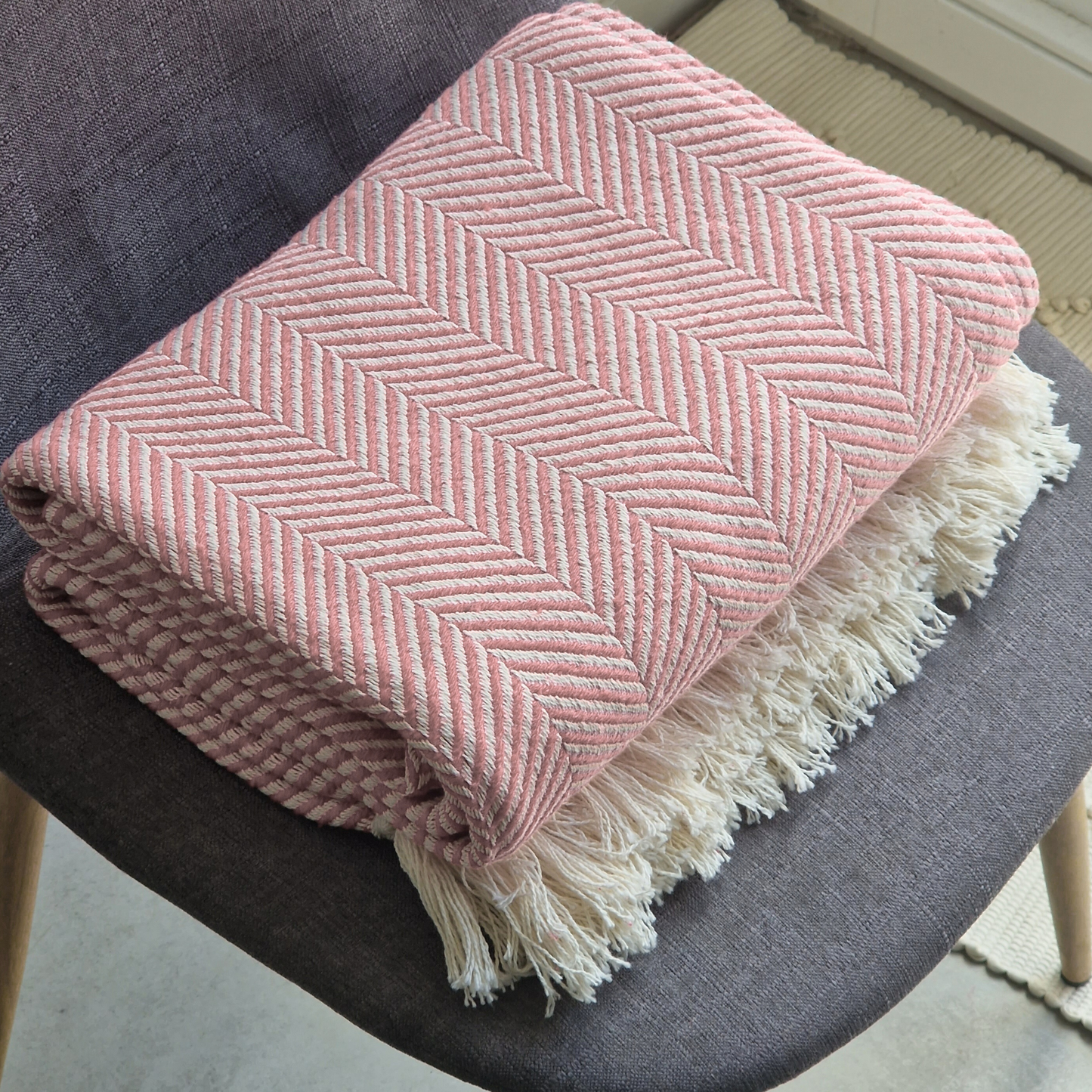 Manta Algodão Rosa Velho