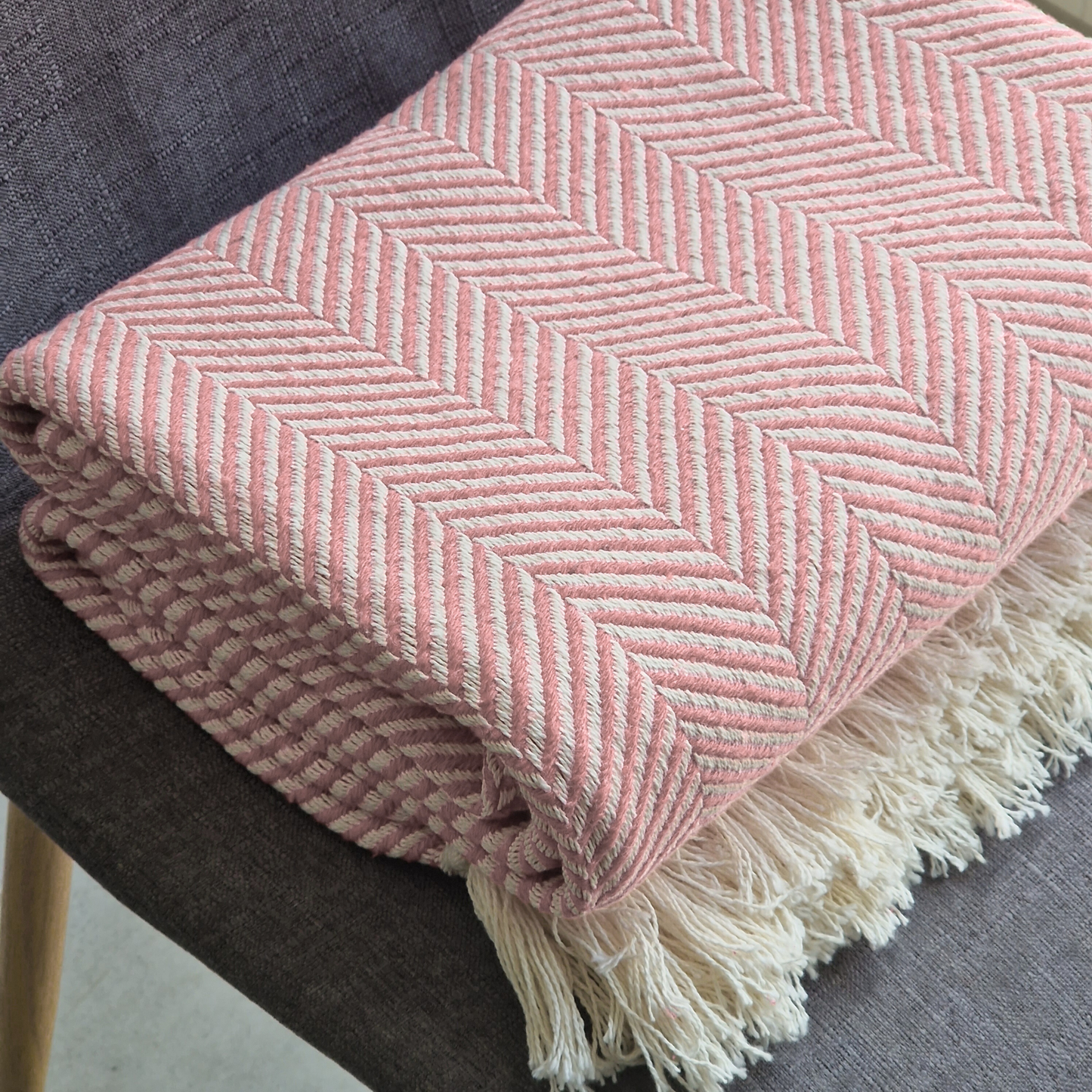 Manta Algodão Rosa Velho