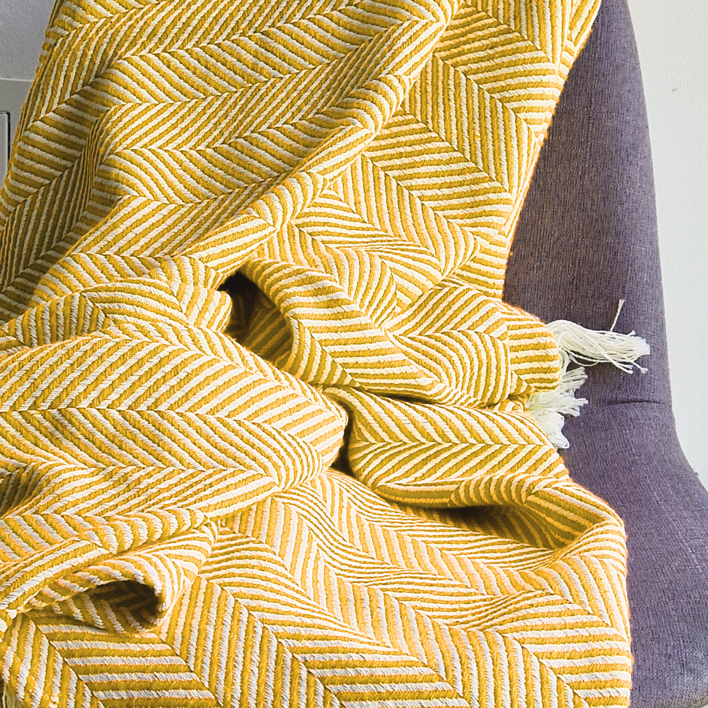 Manta Algodão Amarela