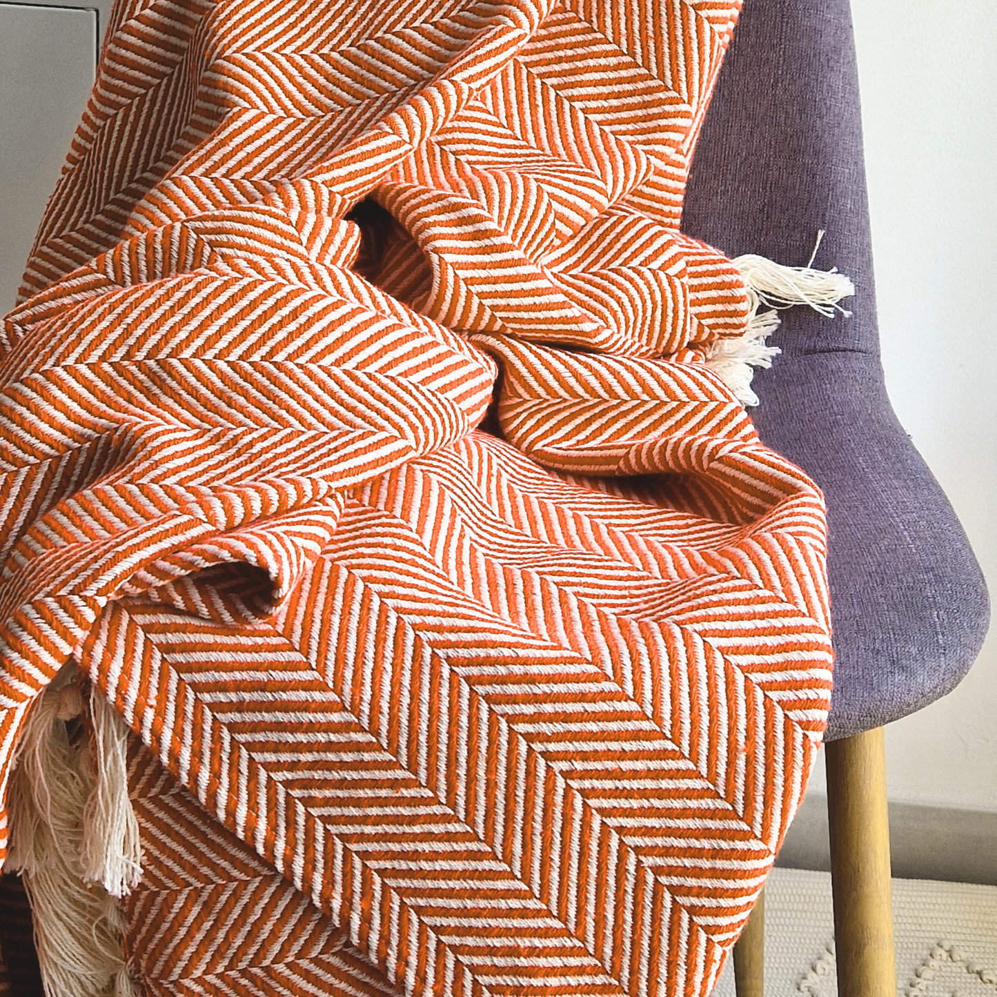 Manta Algodão Laranja