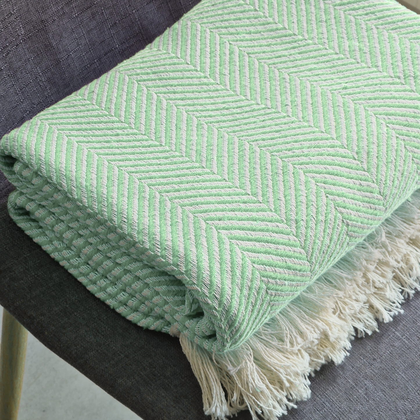 Manta Algodão Verde Claro