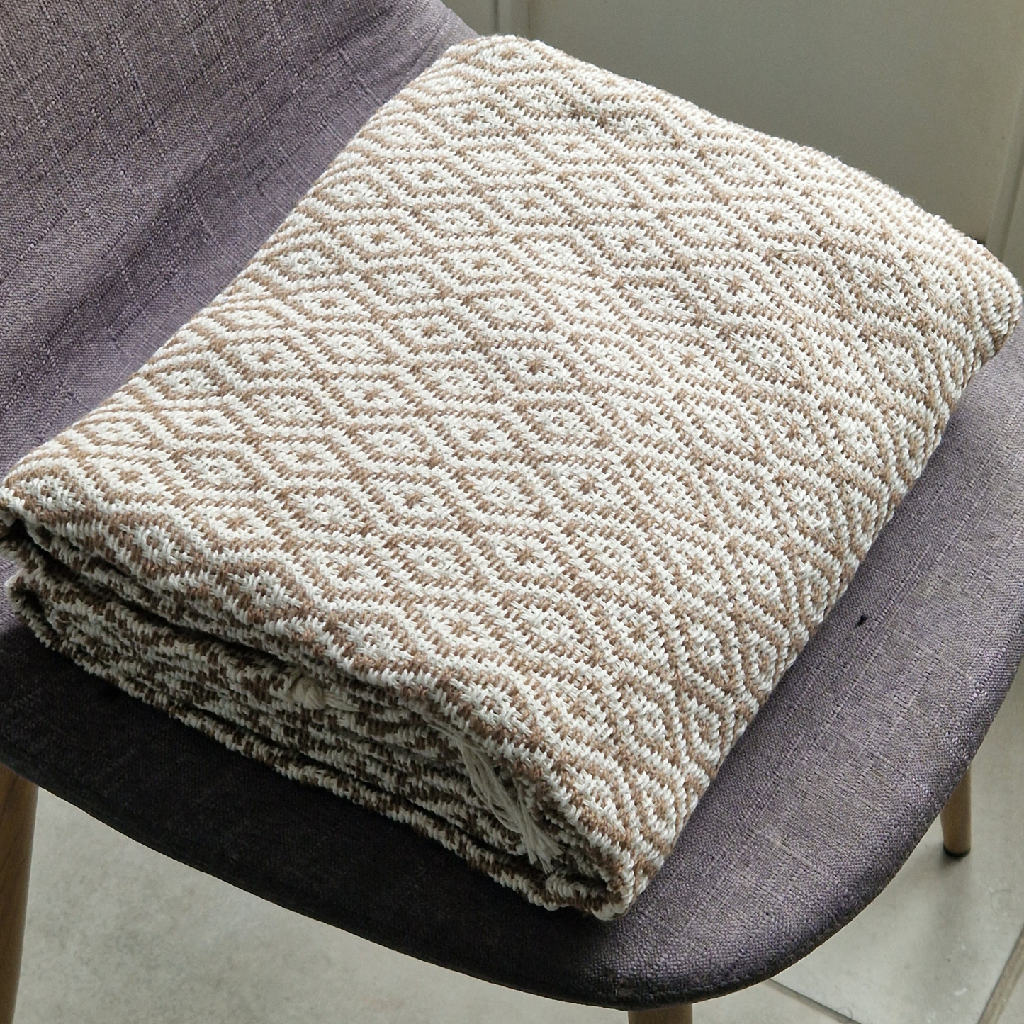 Manta de Algodão cor bege