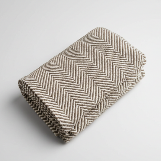 manta artesanal em algodão feita em portugal