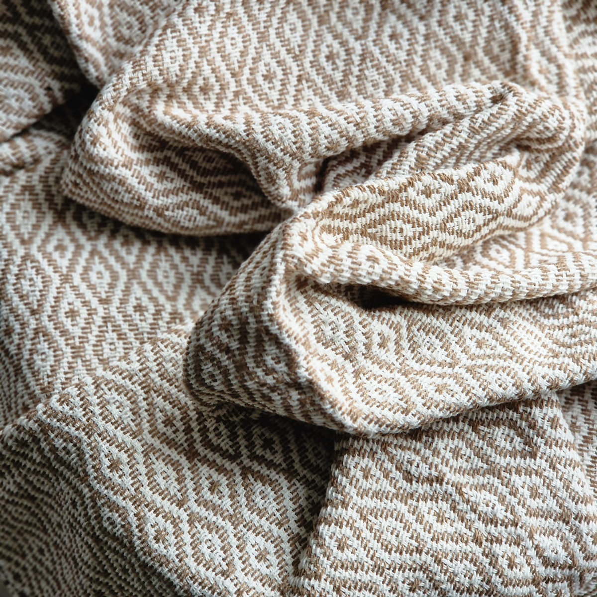 Manta artesanal, em algodão, feito em Portugal 