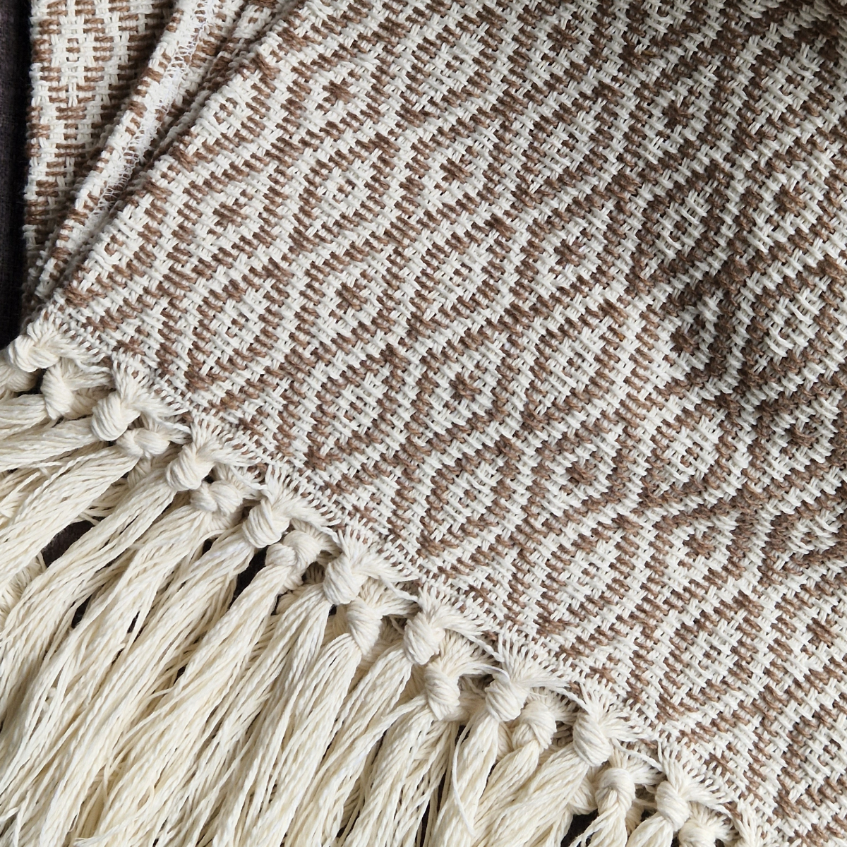 Manta artesanal, em algodão, feito em Portugal 