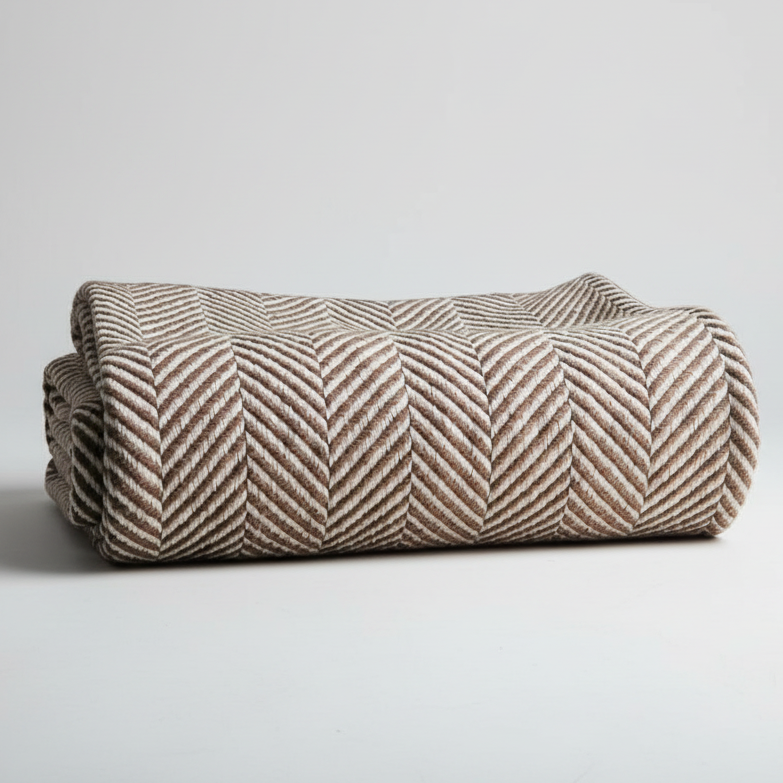 manta artesanal em algodão feita em portugal